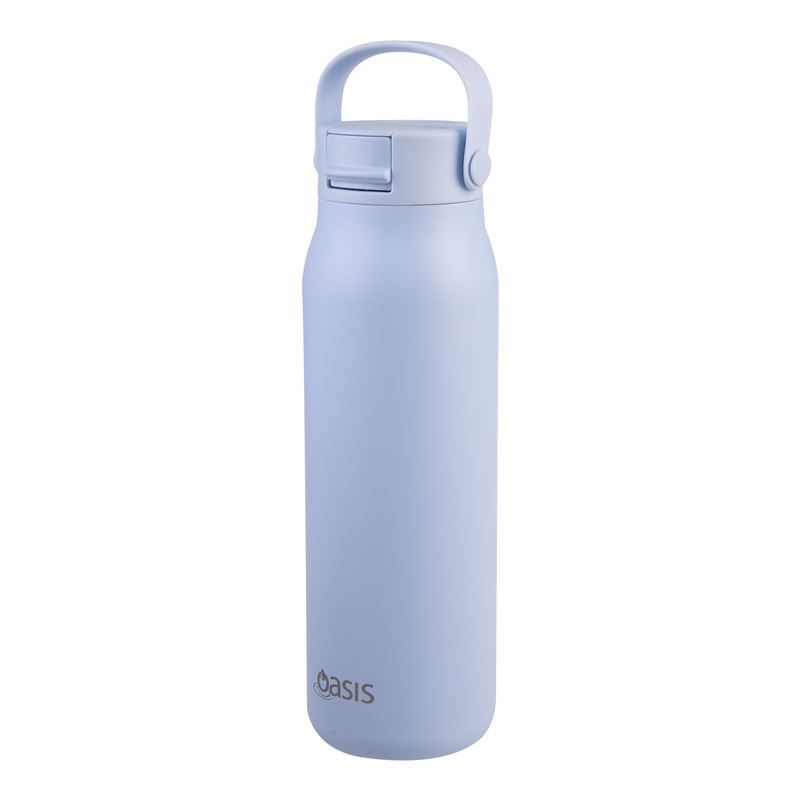 Oasis – Sorrento Ceramic Lined Stainless Steel Double Walled Insulated Sipper Bottle 900ml Periwinkle