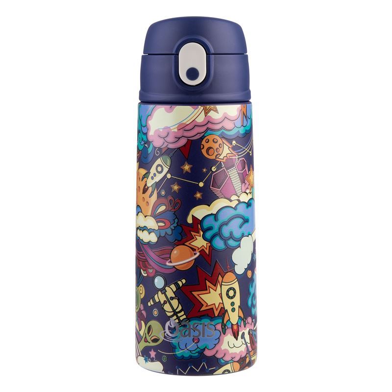 Oasis – Kids Insulated Drink Bottle with Sipper 550ml Alien Adventures