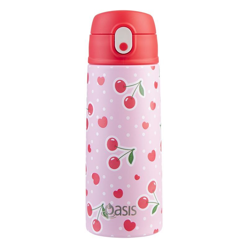 Oasis – Kids Insulated Stainless Steel Double Wall Drink Bottle with Sipper 550ml Cherry Crush