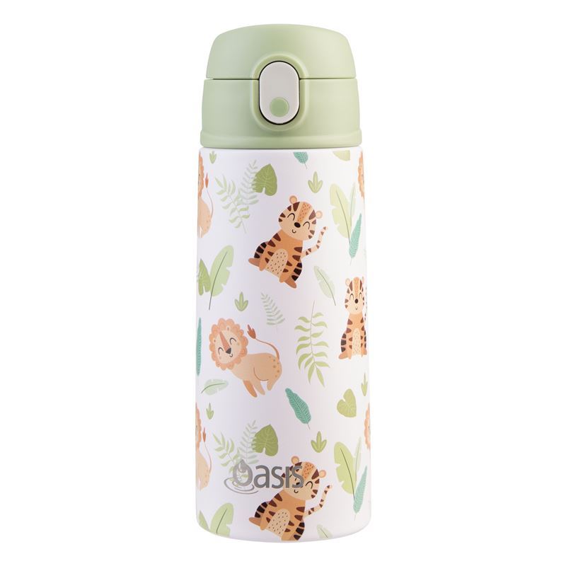 Oasis – Kids Insulated Stainless Steel Double Wall Drink Bottle with Sipper 550ml Jungle Buddies