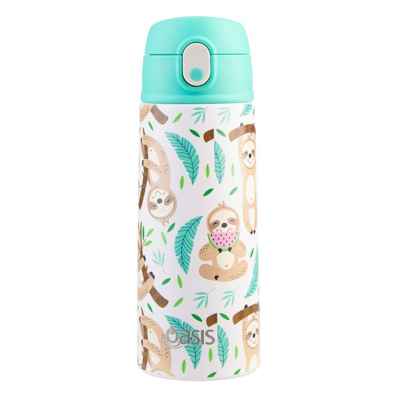 Oasis – Kids Insulated Stainless Steel Double Wall Drink Bottle with Sipper 550ml Sleepy Sloths