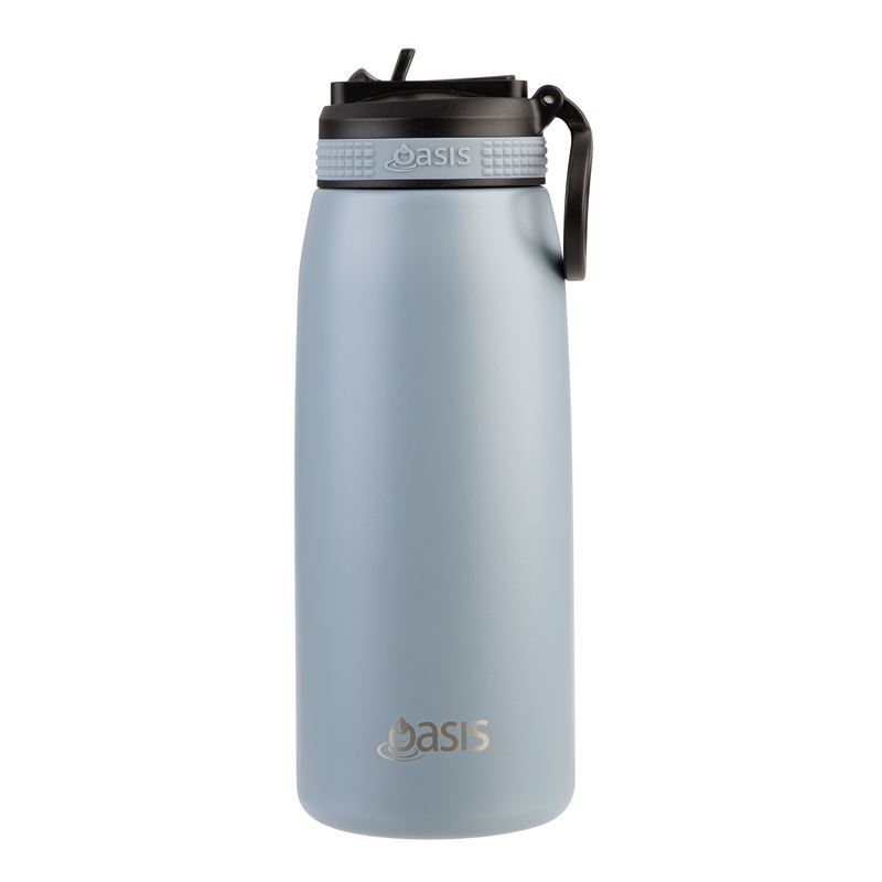 Oasis – Stainless Steel Double Wall Insulated Sports Bottle with Sipper 780ml Hazy Blue