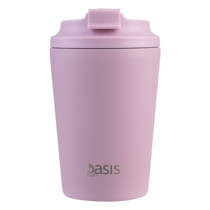 Oasis – Ceramic Lined Stainless Steel Double Walled Insulated Coffee Cup 360ml Blush