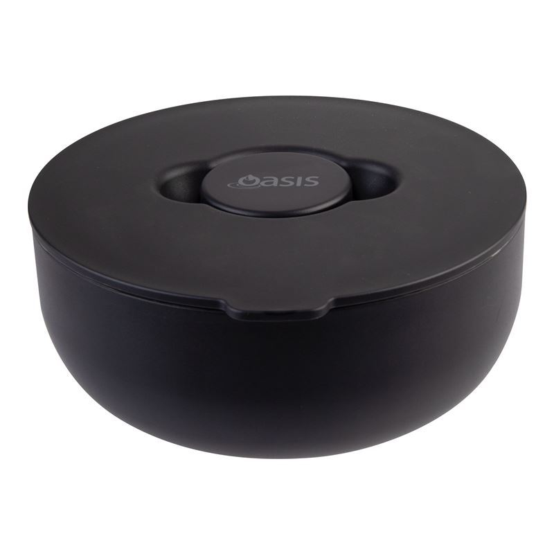 Oasis – Stainless Steel Double Wall Insulated Fresh’n’Go Lunch Bowl 950ml Black
