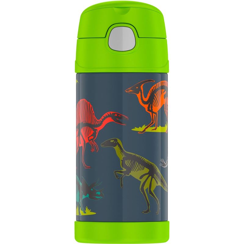 Thermos – FUNtainer Stainless Steel Vacuum Insulated Drink Bottle 355ml Colourful Dinosaurs