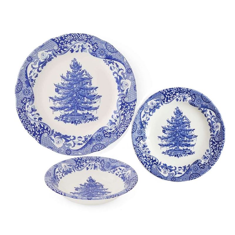 Spode – Blue Italian Christmas 12pc Dinner Set (Made in England)
