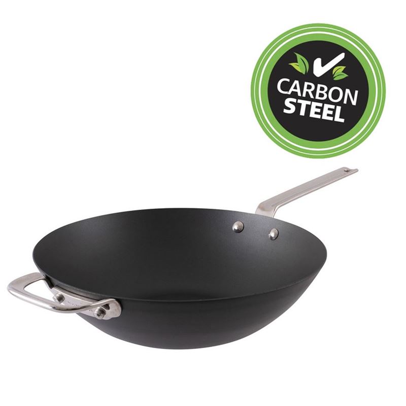 Scanpan – Black Iron Carbon Steel Wok 30cm