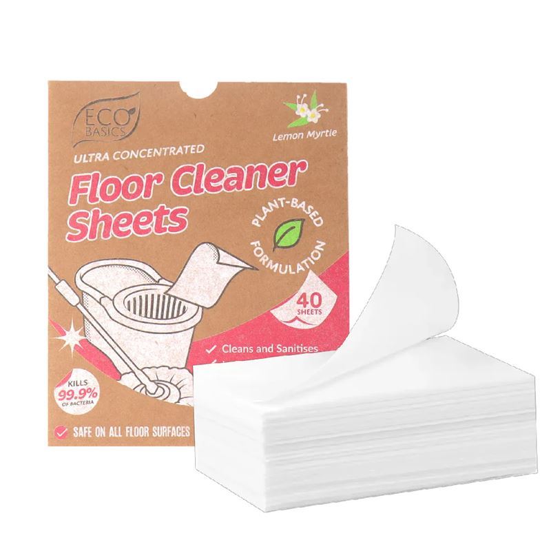 Eco Basics – Ultra Concentrated Floor Cleaning Sheets Lemon Myrtle 40 Sheet Pack
