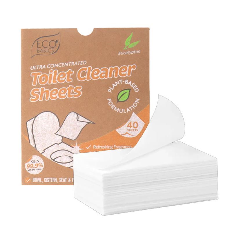 Eco Basics – Ultra Concentrated Toilet Cleaner Sheets Eucalyptus 40 Sheet Pack