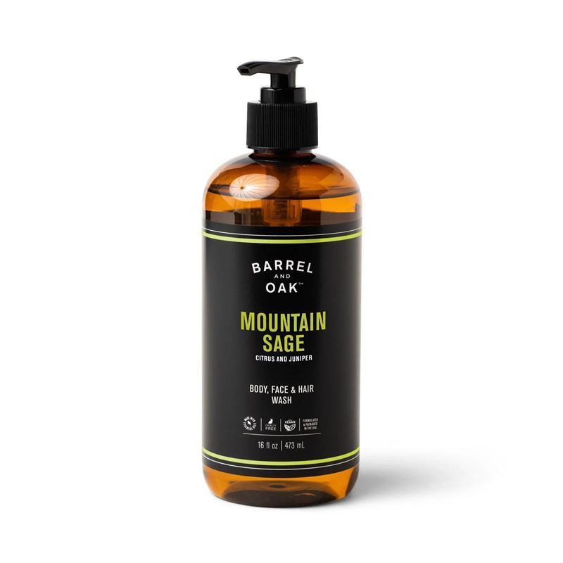 Barrel and Oak – Hair, Face and Body All in One Wash Mountain Sage 473ml