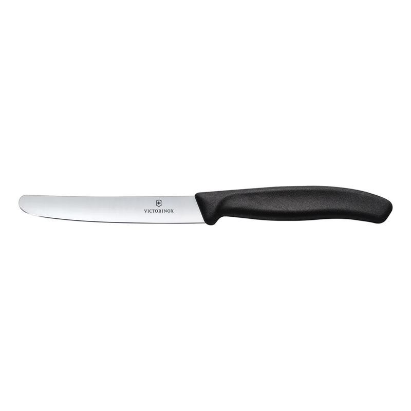Victorinox – Swiss Classic Table Knife 11cm Round Tip Straight Edge Black
