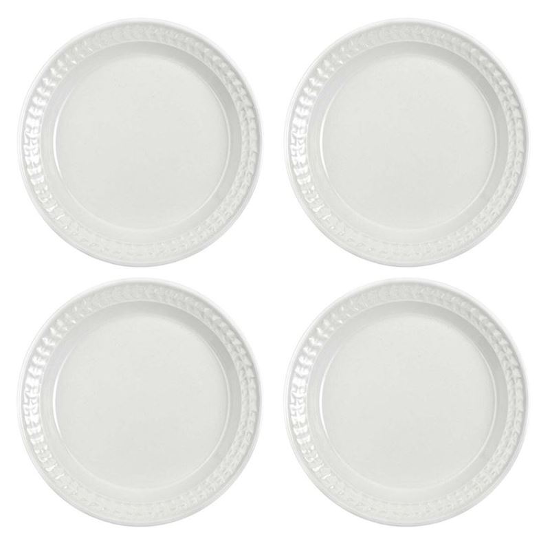 Portmeirion Botanic Garden – Harmony White Entree Plate 21.5cm Set of 4 (Made in England)