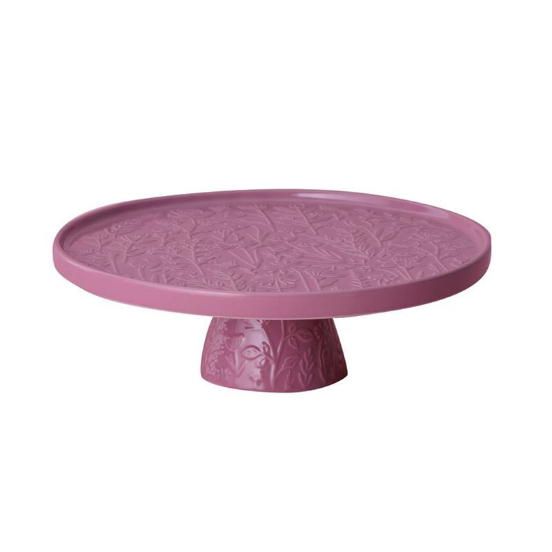 Mason Cash – In the Meadow Stoneware Pink Footed Cake Plate 27x10cm