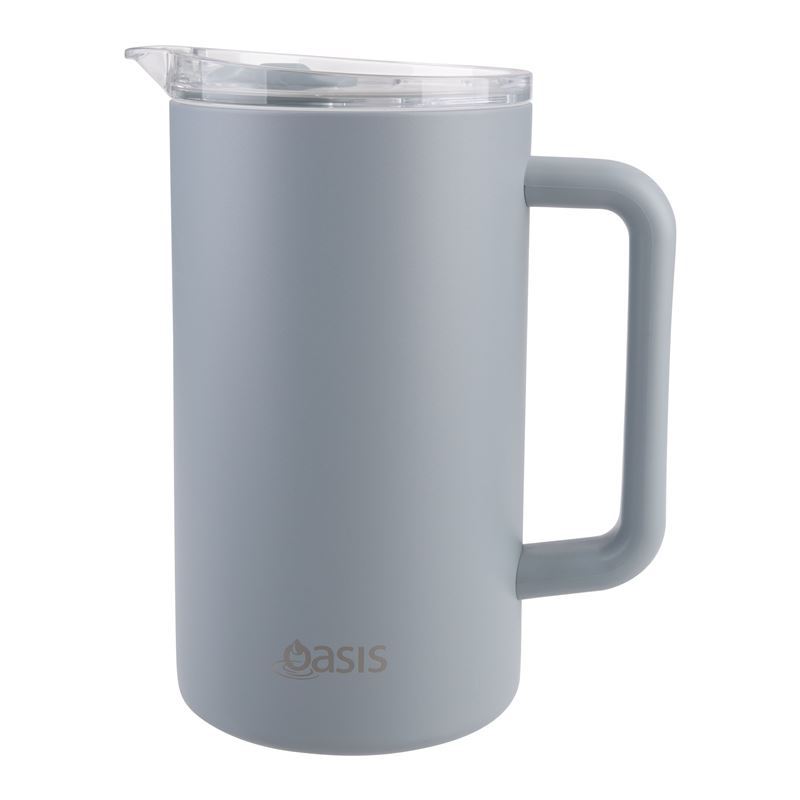 Oasis – Ceramic Lined Stainless Steel Triple Wall Insulated Water Pitcher 1.5Ltr Hazy Blue