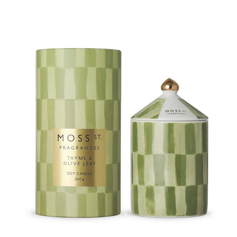 Moss St Fragrances – Thyme & Olive Leaf Large Candle 360g