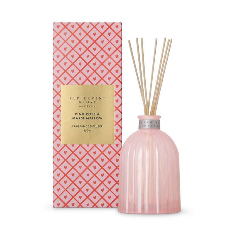 Peppermint Grove – Pink Rose & Marshmallow Large Diffuser 350ml