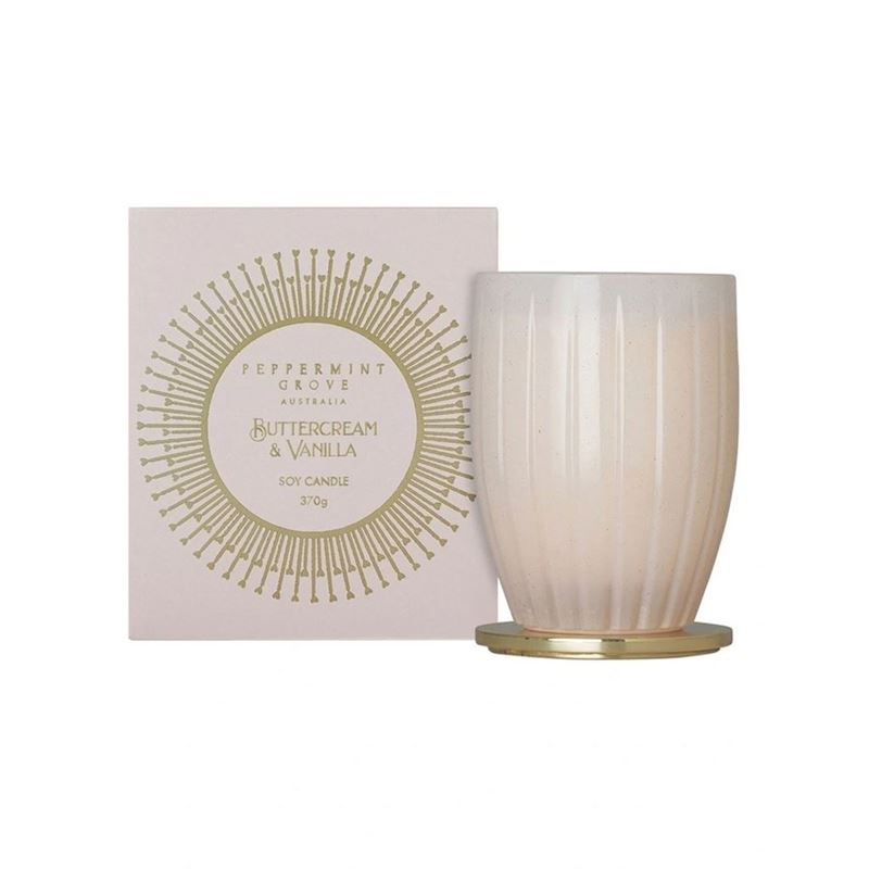 Peppermint Grove – Buttercream & Vanilla Large Soy Candle 370g