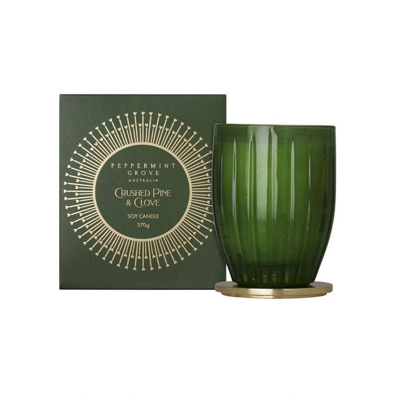 Peppermint Grove – Crushed Pine & Clove Large Soy Candle 370g