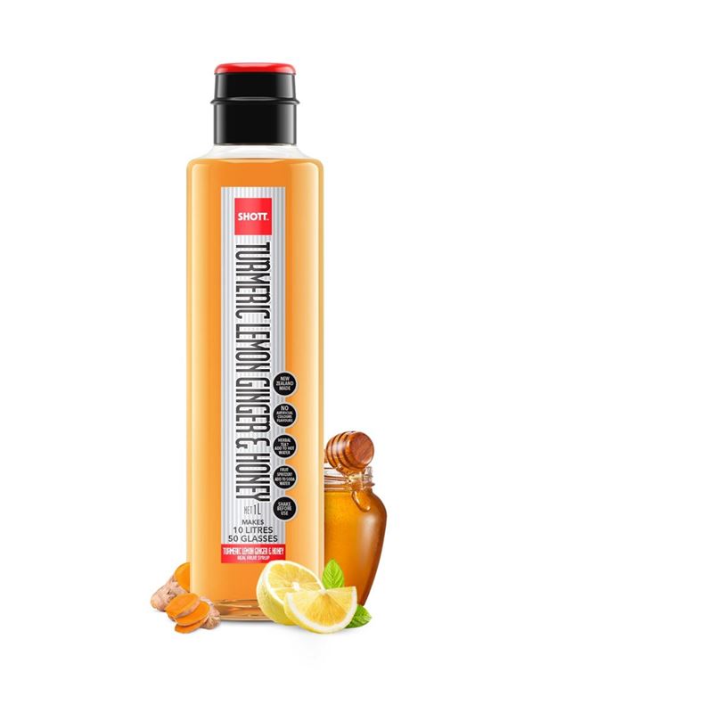 Shott – Tumeric, Lemon, Ginger & Honey Syrup 1Ltr (Made in New Zealand)