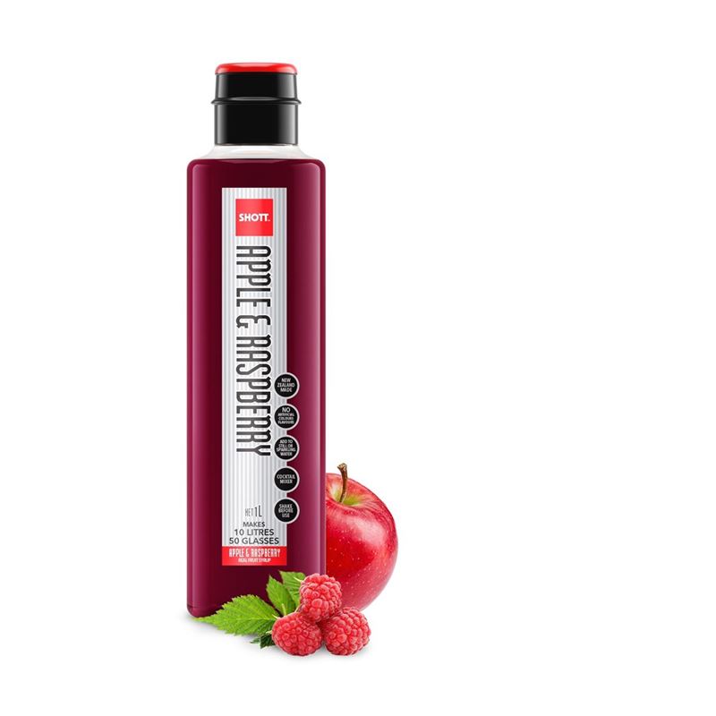 Shott – Apple & Raspberry Syrup 1Ltr (Made in New Zealand)