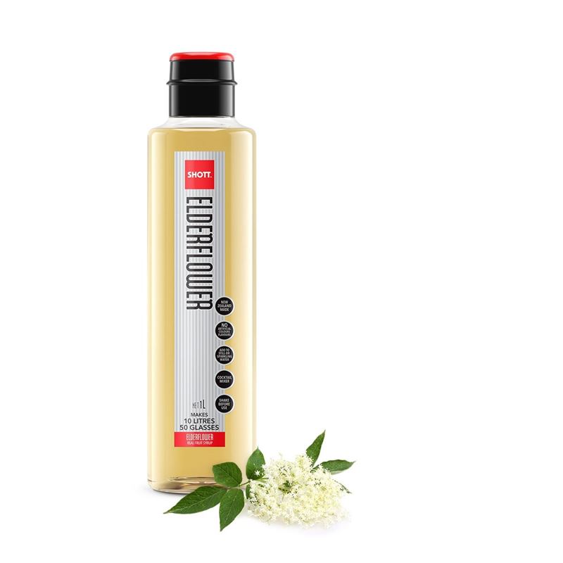 Shott – Elderflower Real Fruit Syrup 1Ltr (Made in New Zealand)