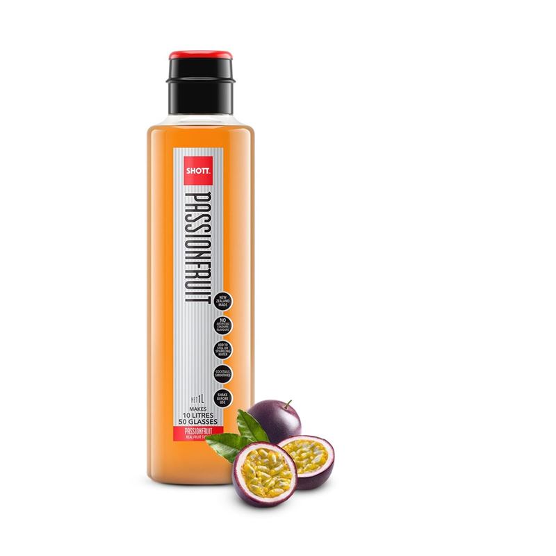 Shott – Passionfruit Real Fruit Syrup 1Ltr (Made in New Zealand)