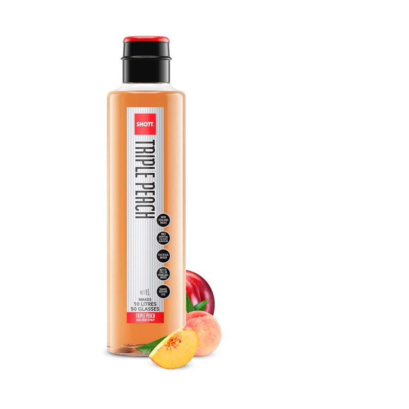 Shott – Triple Peach Real Fruit Syrup 1Ltr (Made in New Zealand)
