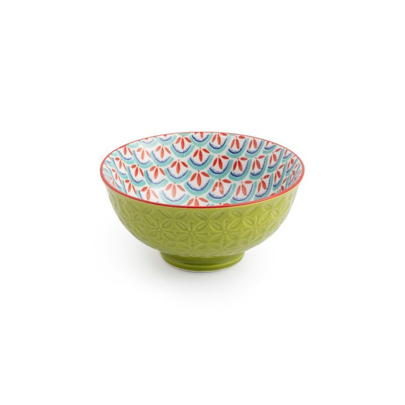 Mikasa – Nibble Bowl 12x6cm Green Geometric
