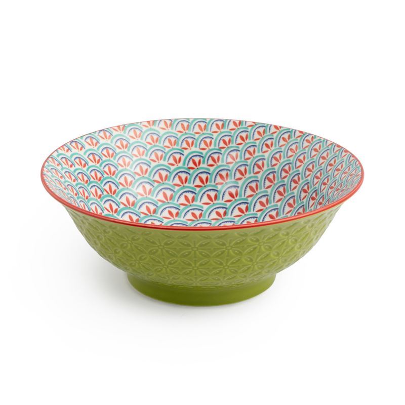 Mikasa – Ramen Noodle Bowl 21x7cm Green Geometric