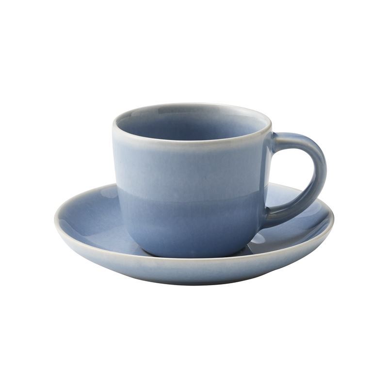 Ecology – Element Stoneware 120ml Espresso Cup and Saucer Set Sky
