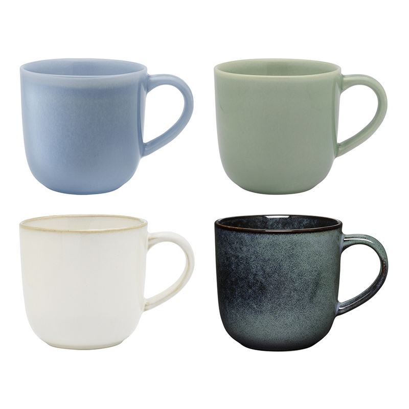 Ecology – Element Stoneware 360ml Mug Set of 4 Sky, Blanc, Dew & Raven