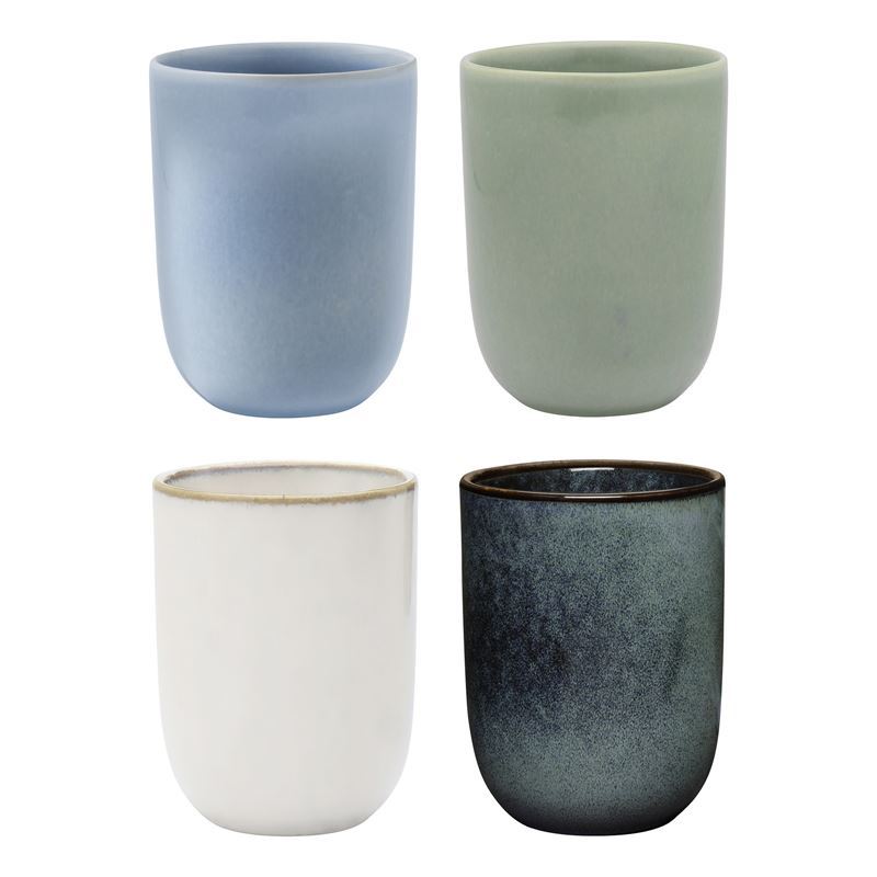 Ecology – Element Stoneware 250ml Cuddle Mug Set of 4 Blanc, Dew, Sky & Raven