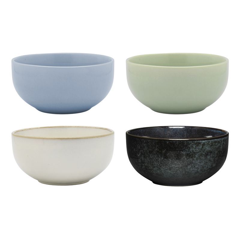 Ecology – Element Stoneware 14cm Noodle Bowl Set of 4 Blanc, Dew, Sky & Raven