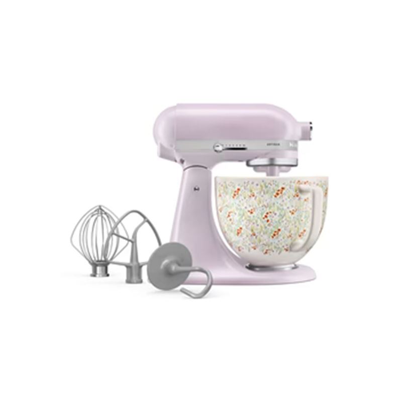 KitchenAid – Artisan KSM156 Tilt Head Stand Mixer 4.7Ltr Lilac with Wildflower Ceramic Bowl