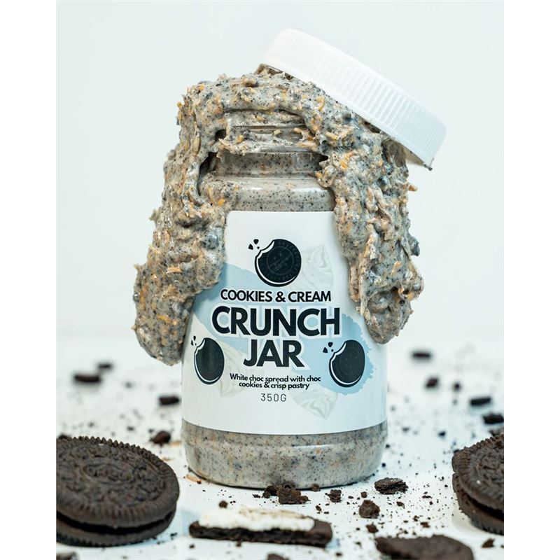 Crunch Jar – Dubai Chocolate Inspired Crunch Jar Cookies & Cream Spread with Crisp Pastry 350g (Made in Australia)