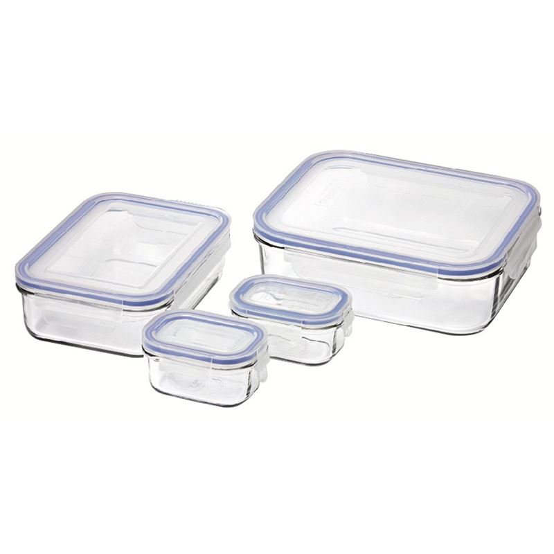 Glasslock – Tempered Glass Rectangular 4pc Storage Set