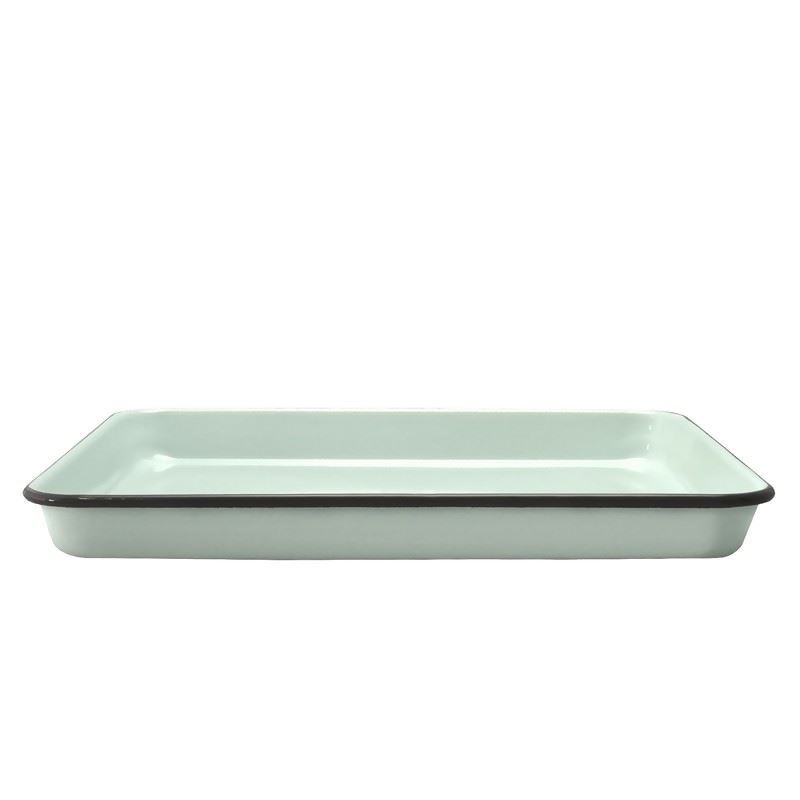 Falcon Housewares – Duck Egg Blue with Grey Trim Enameled 31cm Baking Tray