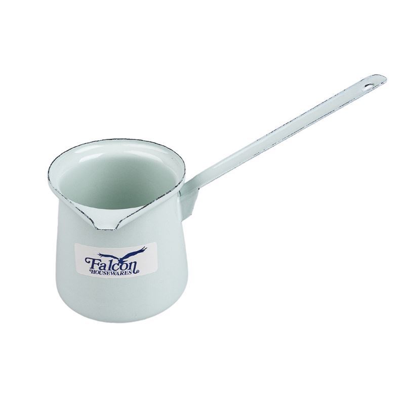 Falcon Housewares – Duck Egg Blue with Grey Trim Enameled 9cm Butter Melter 350ml