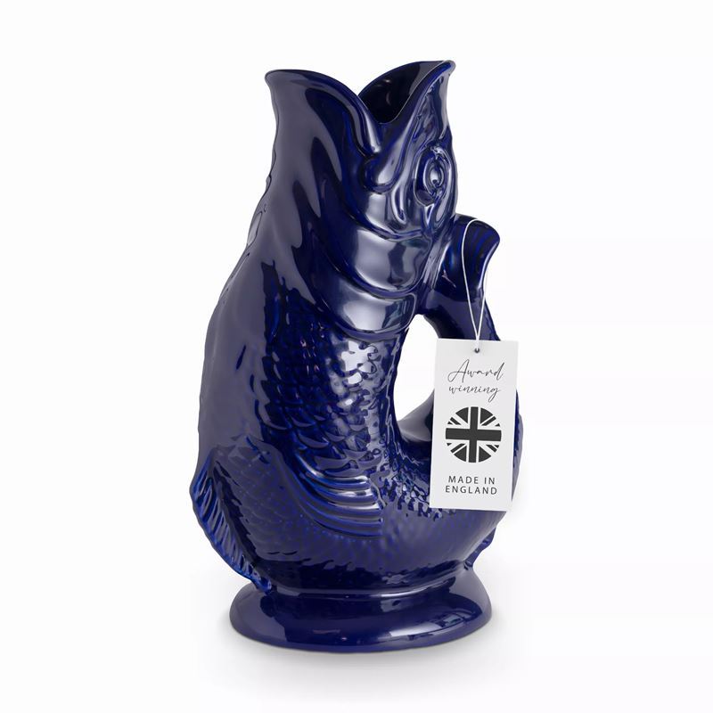 Wade – Fish Gluggle Jug 1.2Ltr Cobalt (Made in England)
