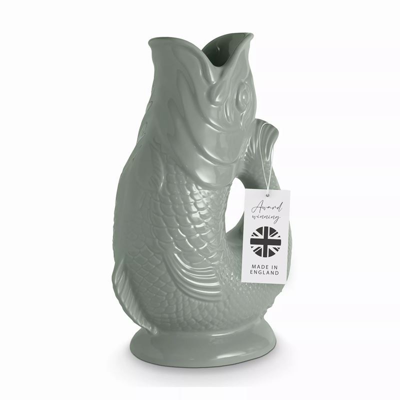Wade – Fish Gluggle Jug 1.2Ltr Sage (Made in England)