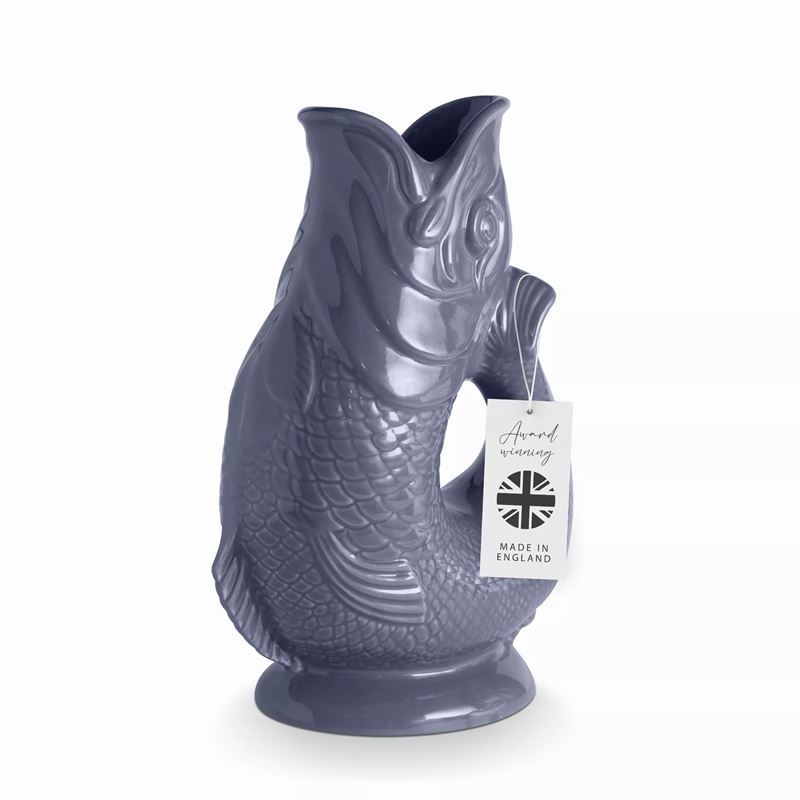 Wade – Fish Gluggle Jug 1.2Ltr French Grey (Made in England)