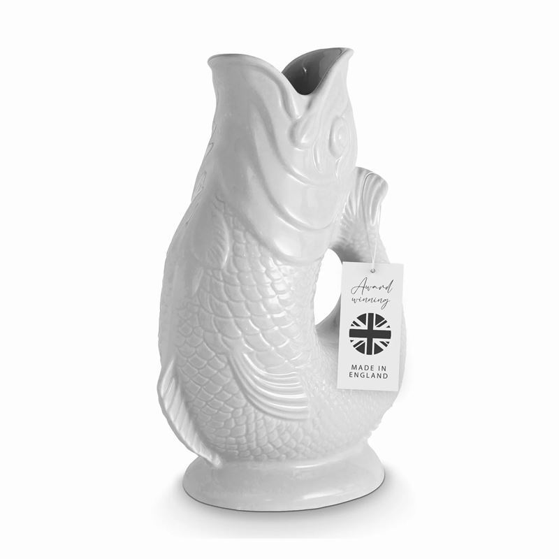 Wade – Fish Gluggle Jug 1.2Ltr White (Made in England)