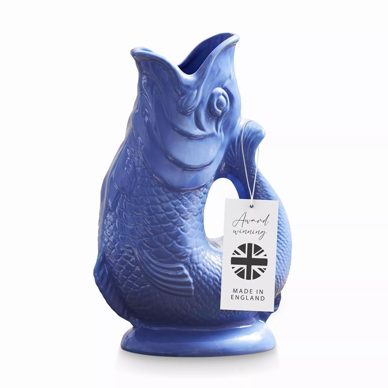 Wade – Fish Gluggle Jug 1.2Ltr Sea Blue (Made in England)