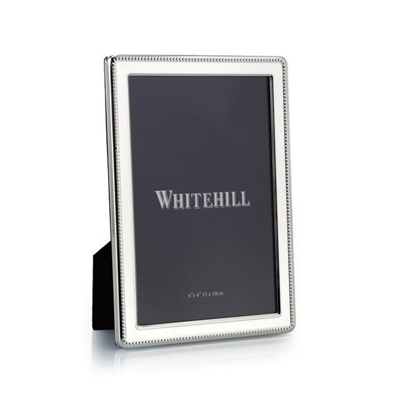 Whitehill – Narrow Bead Border Silver Finish Photo Frame 10x15cm