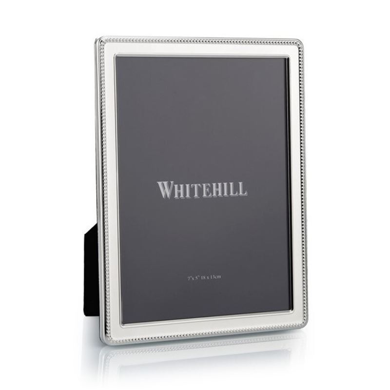 Whitehill – Narrow Bead Border Silver Finish Photo Frame 13x18cm