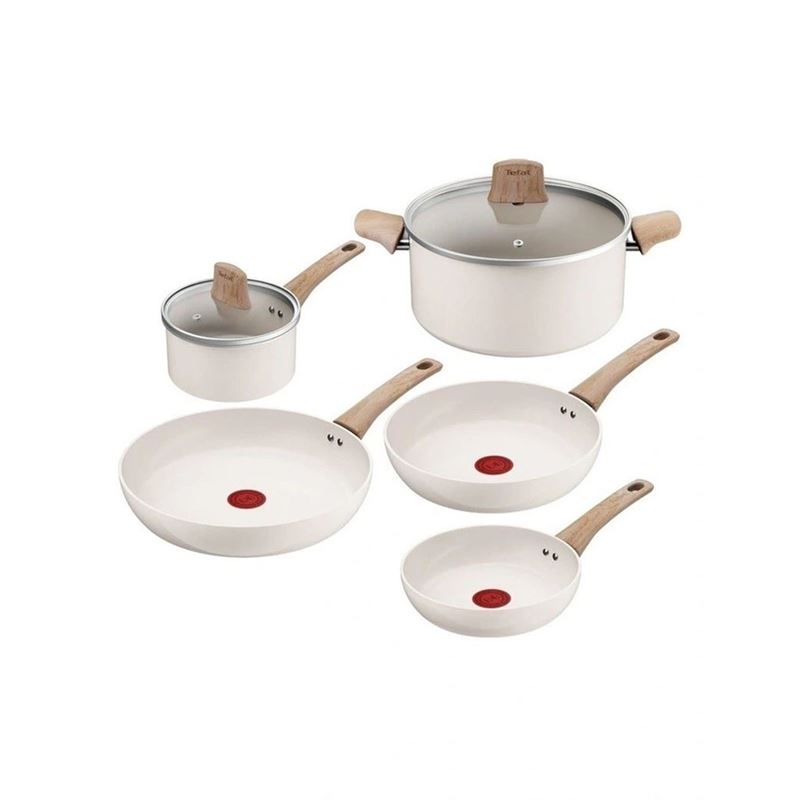 Tefal – Vivaceram Non-Stick Induction 5pc Beige Cookware Set