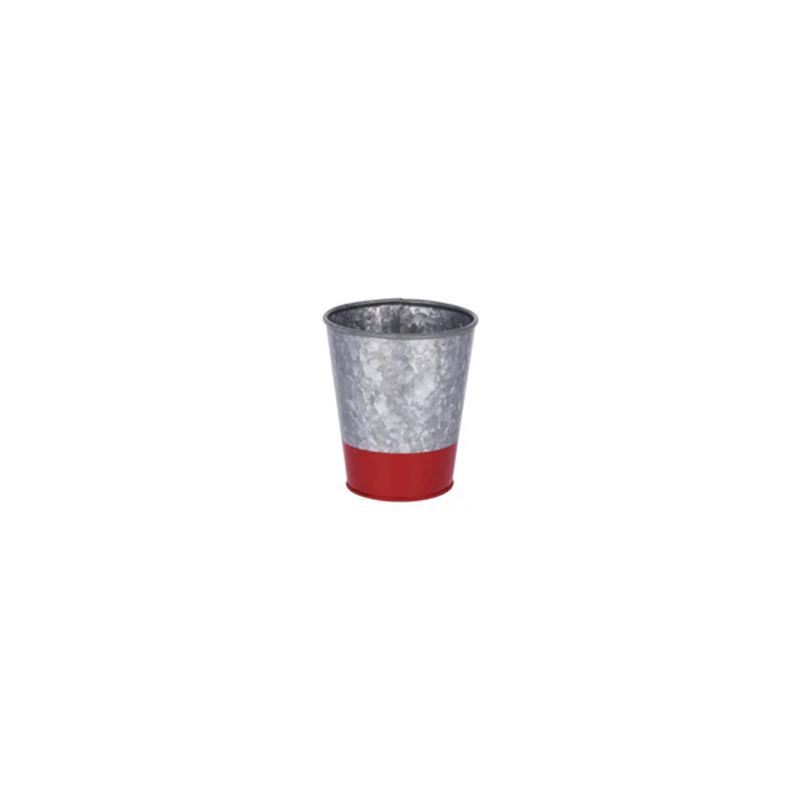 Chef Inox – Coney Island Galvanized Commercial Grade Serving/Storage Pot Dipped Red 9.5×10.5cm