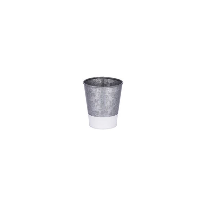 Chef Inox – Coney Island Galvanized Commercial Grade Serving/Storage Pot Dipped White 9.5×10.5cm