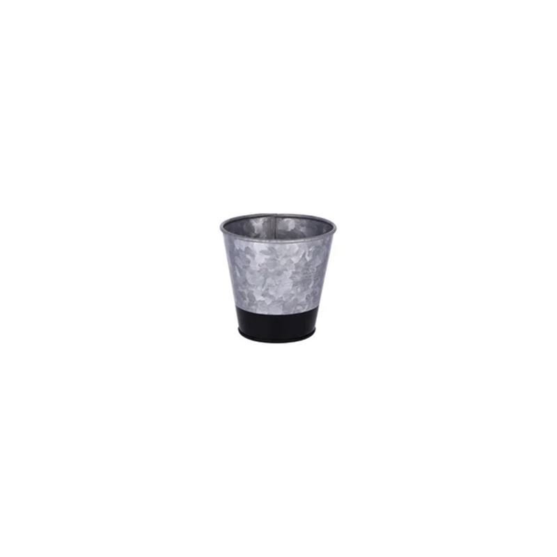 Chef Inox – Coney Island Galvanized Commercial Grade Serving/Storage Flared Pot Dipped Black 10×9.5cm