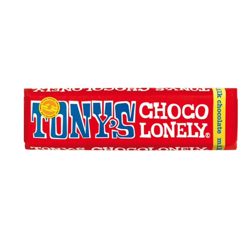 Tony’s Chocolonely – Milk Chocolate Snack Size Bar 47g (Made in Belgium)